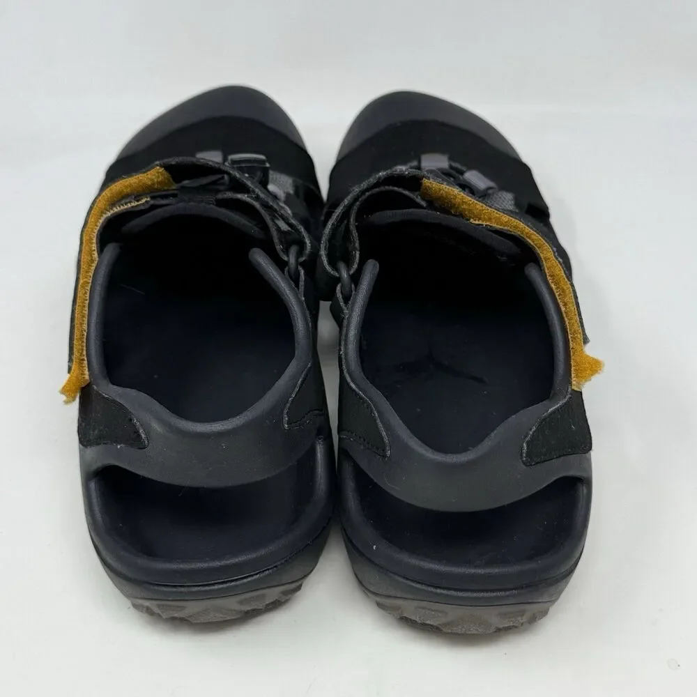 Teva Flintwood Sandals Mens 10 Black Mesh Hiking Water Ankle Strap Hook Loop